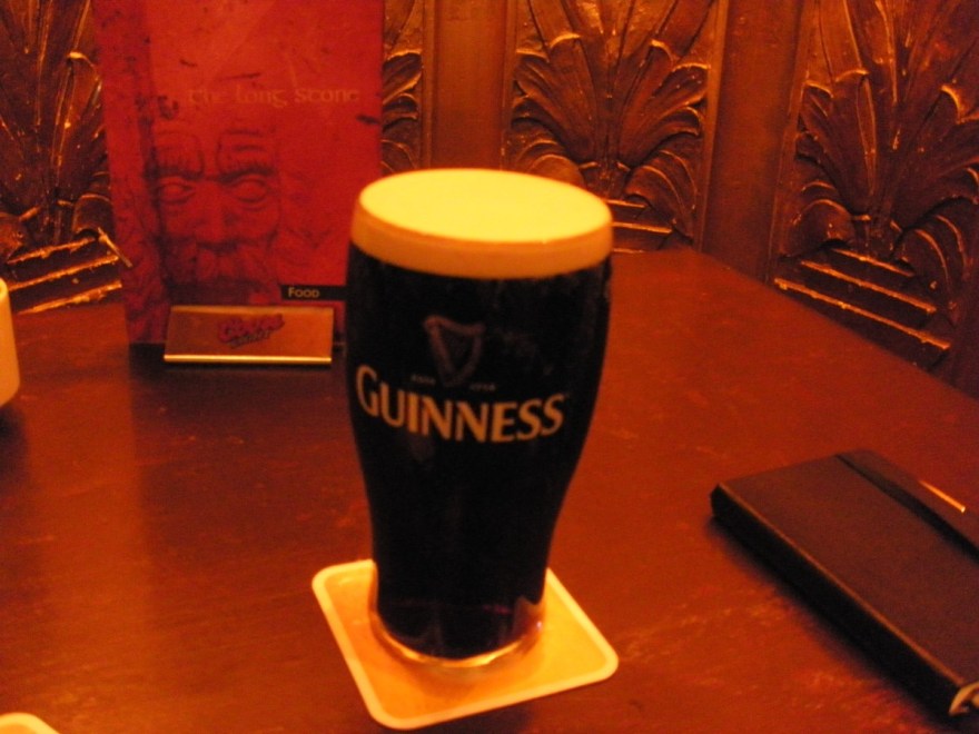 Guinness at The Long Stone Pub
